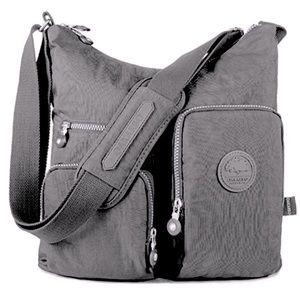 OAKARBO Large Gray Crossbody Bag Multi Pocket